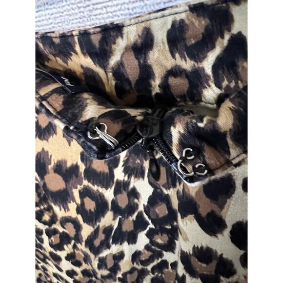 Gap Womens sz 6 Brown & Black Leopard Print Cotton Casual Mini Skirt - Picture 3 of 7